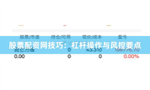 股票配资网技巧：杠杆操作与风控要点